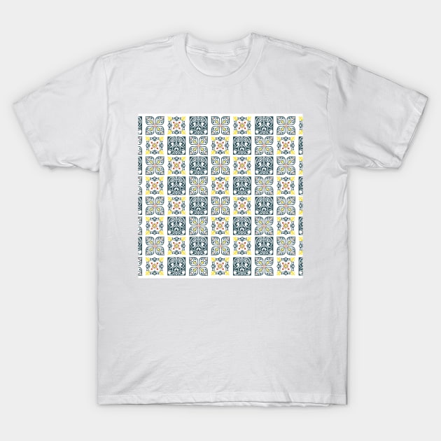 Portuguese blue tile pattern T-Shirt by SamridhiVerma18